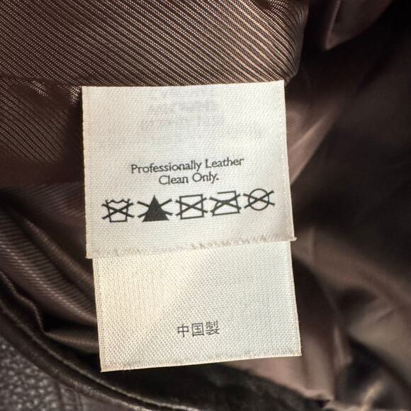 Eddie Bauer Jacket Leather Brown XL Classic Men's Moto Classic Timeless Lined - Picture 7 of 9